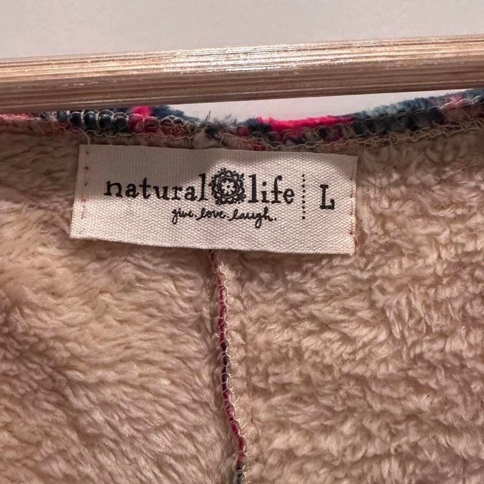 Pijama Natural Life magenta floral polar suave talla grande Foto 4 de 4