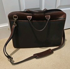 Jack Georges Vintage Leather Attache Briefcase Messenger Brown 16" x 12" x 4.5"