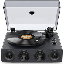 High Fidelity Record Player, All-In-One Turntable with Built in Speakers Phono P