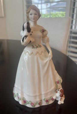 Royal Doulton Take Me Home Figurine.  Woman  with English Cocker Spaniel Puppies