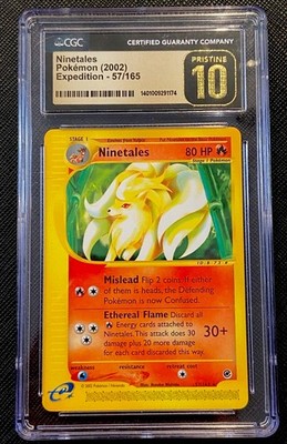 CGC 10 Pristine Ninetales #57 Expedition Pokemon 2002 Pop 3