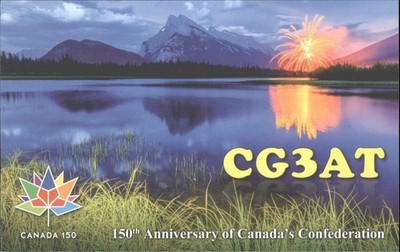 Amateurfunk QSL/QSO CG3AT G3YEU Banff Canada 2017 150th Anniversary Special Event