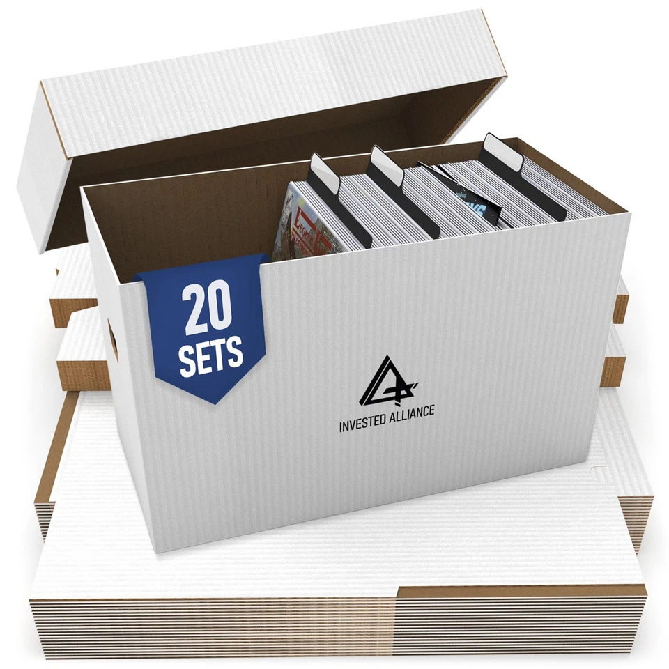 Kurze Comicbox für 150-175 Comics | Aufbewahrungsboxen aus robuster Wellpappe - Bild 1 von 1