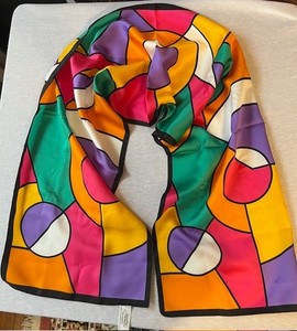Fabulous mod Virginia Slims colorful polyester scarf by Echo Design Group