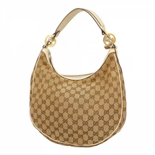 Gucci GG Canvas Shoulder Bag Beige Gold/Silver Hardware 232962 #RC06237