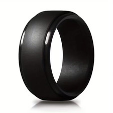 Mens Crossfit Ring Crossfit Silicone Black Ring Silicone Gym Sports Football UK