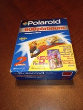 Polaroid 600 Platinum instant film 20-photos 2-pack 1 box Exp 1999 Barney NOS 