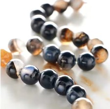 Tuxedo Agate Round Beads by Bead Landing 8mm