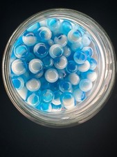 10x 5/8" Jabo Classics Marbles Lot Sea Blue and White Non-UV