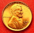 1942-D Lincoln Wheat Cent Penny GEM RED BU From an Original Bank Roll
