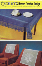 1051 Vintage original Coats cotton chairback & edge Crochet pattern 20 40 thread