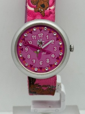 Flik Flak Scooby-Doo Childrens Wrist Watch Swiss Made Aluminum Case Quartz ETA