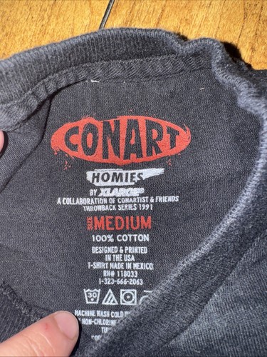 Conart x Xlarge T-Shirt Black Medium Homies Graffiti Art - Picture 3 of 6