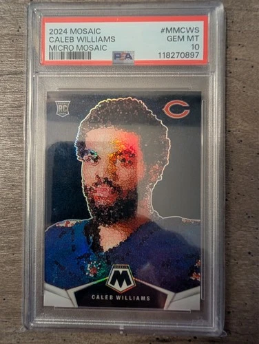 2024 Panini Mosaic Caleb Williams Micro Mosaic Rookie SP Case Hit PSA 10 FD158
