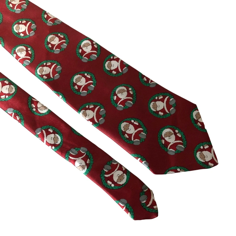 Corbata Surrey Navidad Para Hombre Mezcla Seda Papá Noel Vacaciones Corbata De Colección Oficina Trabajo Foto 2 de 4