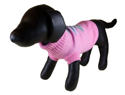 Petcessory Pink Cotton Argyle Turtleneck Dog Sweater