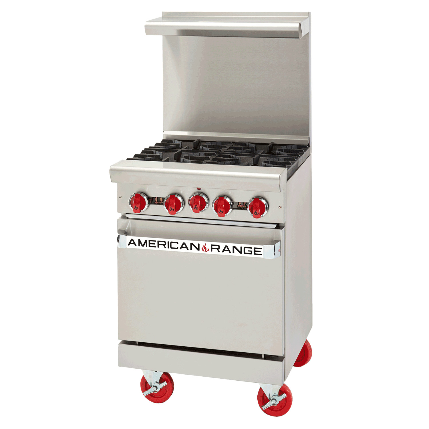 AMERICAN RANGE 24” HEAVY DUTY RANGE 4 BURNER AR-4-NV NAT GAS -NEW