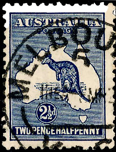 AUSTRALIA 1929-30 KANGAROO (SG 110 2sh SMALLCWN/A MULTIPLE) VF