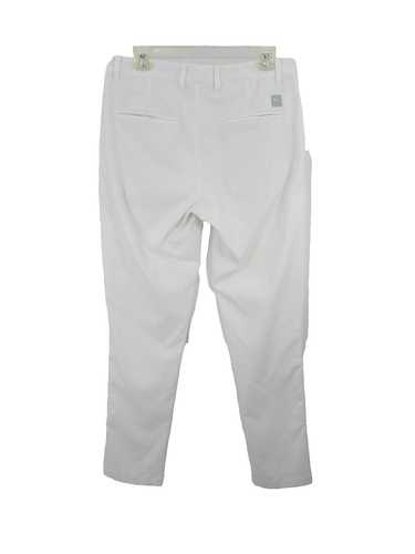 PUMA Golf Pants Men 32 White Straight Leg Slash Pockets Elastic Waist Band - Picture 3 of 13