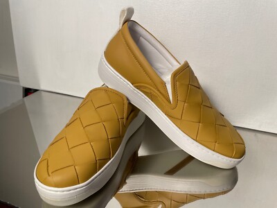 Bottega Veneta 578303 Yellow Leather intrecciato Slip on Bottega Veneta 578303 Yellow Leather intrecciato Slip on