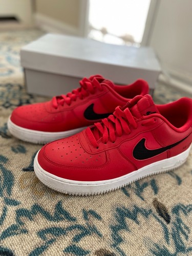 Nike Air Force 1 Low Mens Red Black 