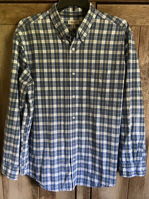 Chemise Habillée St. John's Bay - XL - Classique Carreaux Jaune Et Gris - Manches Longues - Neuve