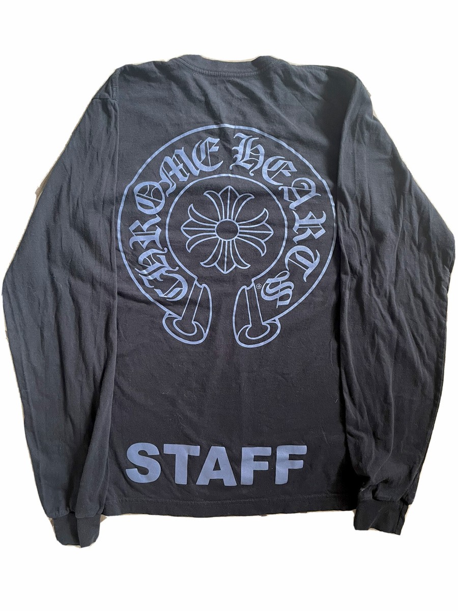CHROME HEARTS Custom Limited Black STAFF long sleeve T-shirt | eBay