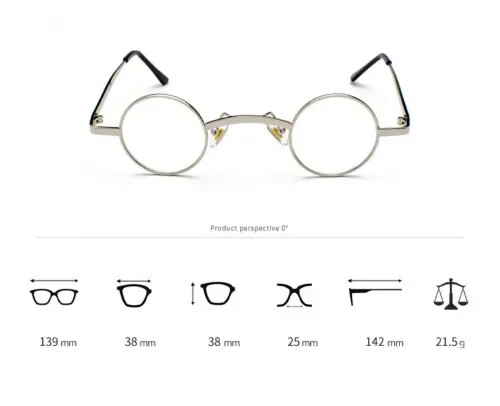Mahatma Gandhi Glasses Costume Ghandi Gandy Eye glasses And Case 35mm Clear Lens - Picture 5 of 6