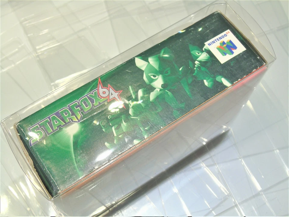 1 N64 Nintendo 64 Star Fox Video Game Clear Case Cases Sleeve Box Protector CIB - Image 2 of 4