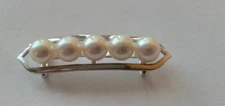 Pearl Obidome 14K WG with Silk Obijime Cord-Vintage-Rare Set