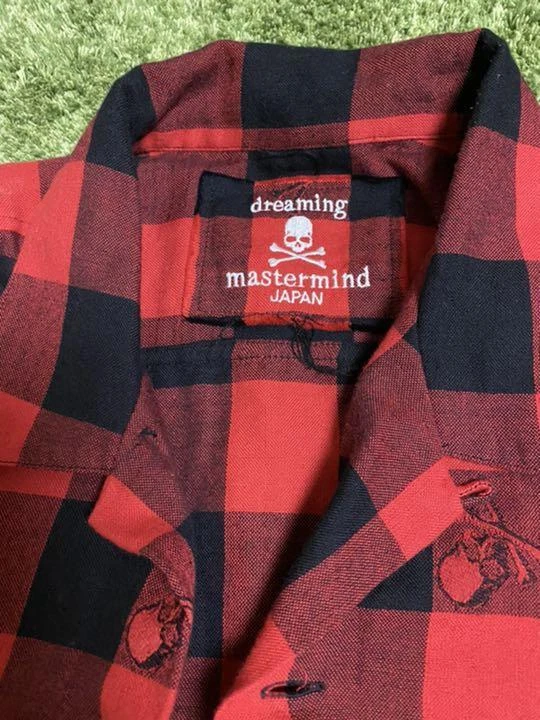 MASTERMIND JAPAN Sueño Calavera Bloque Cuadros Camisa Prendas para el torso Hombres M Rojo de JP Foto 4 de 4
