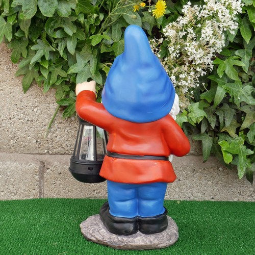 Gnome Garden Ornament Fairy Dwarf Statue LED Solar Lantern Light Décor UK GIFTS - Picture 22 of 61