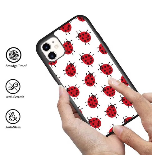 For iPhone SE XS XR Max 5 6 7 8 Plus Anti scratch Cover small beetles Ladybugs - Picture 20 of 25