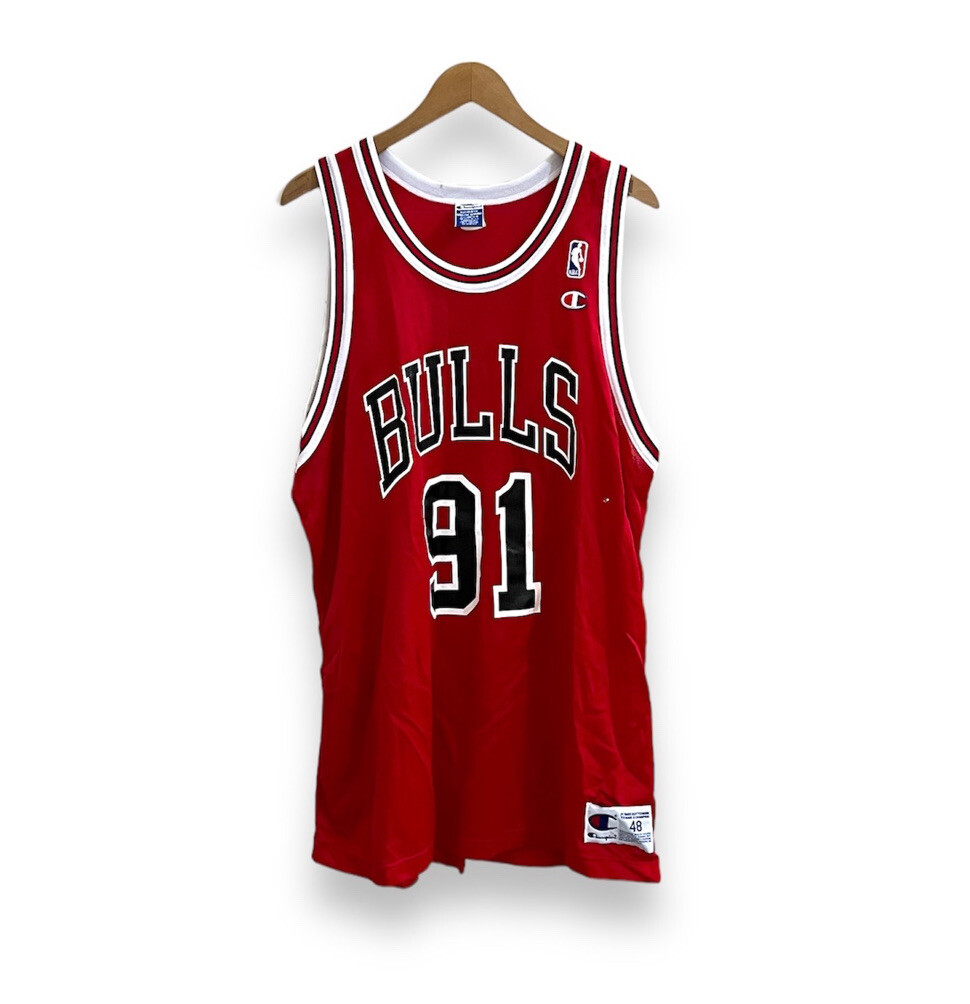 Champion BULLS ロッドマン　ジャージ　48 Chicago Bulls Jersey Mens 48 XL Champion Dennis Rodman NBA