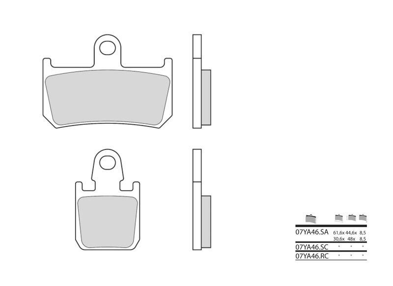Plaquettes de frein avant Brembo pour moto Yamaha MT-01