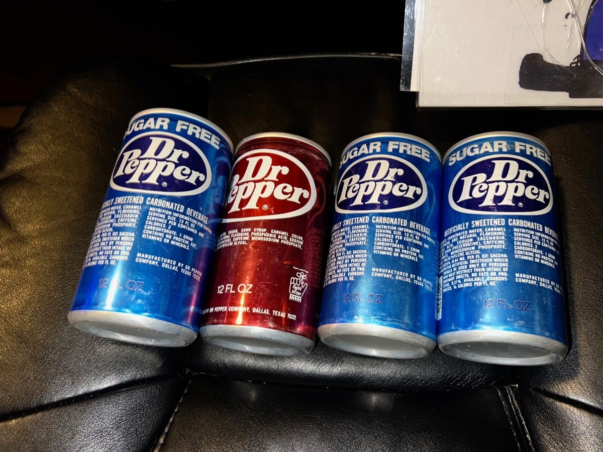VINTAGE 1976 IDEAL TIN CAN ALLEY Dr Pepper x4 RARE GAME CANS BOTH