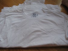 FRUIT OF THE LOOM, KIDS NEW WHITE CREW NECK COTTON T-SHIRTS SET 0F 4 SIZE XL