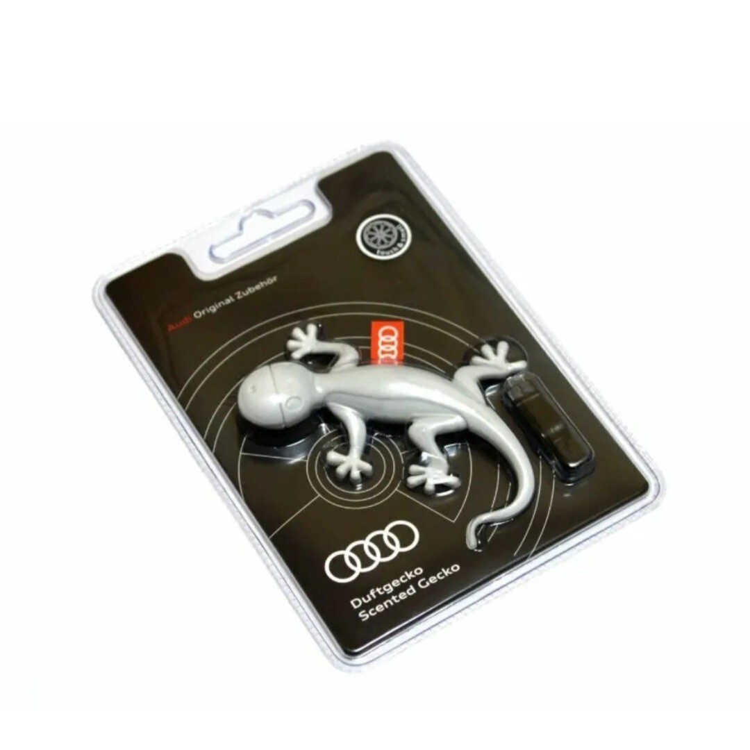 アウディフレグランス3個セット New Genuine Audi Gecko air freshener - Grey - pine needles/orange