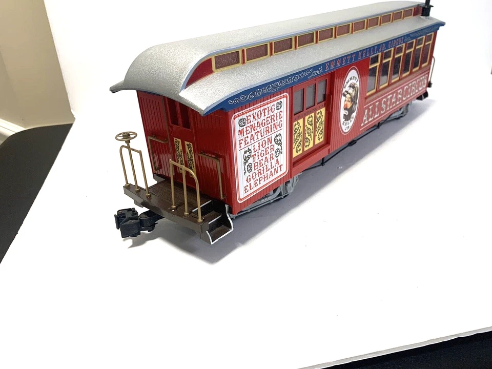 Bachmann G Scale Big Hauler Passenger & Advertising Car Emmett Kelly Jr Circus - Image 3 of 4