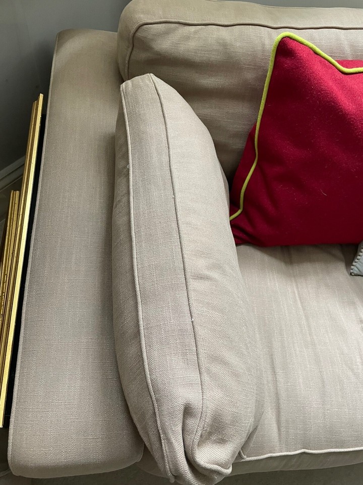 Heals Beige 2 Seater Wide Arm Sofa eBay