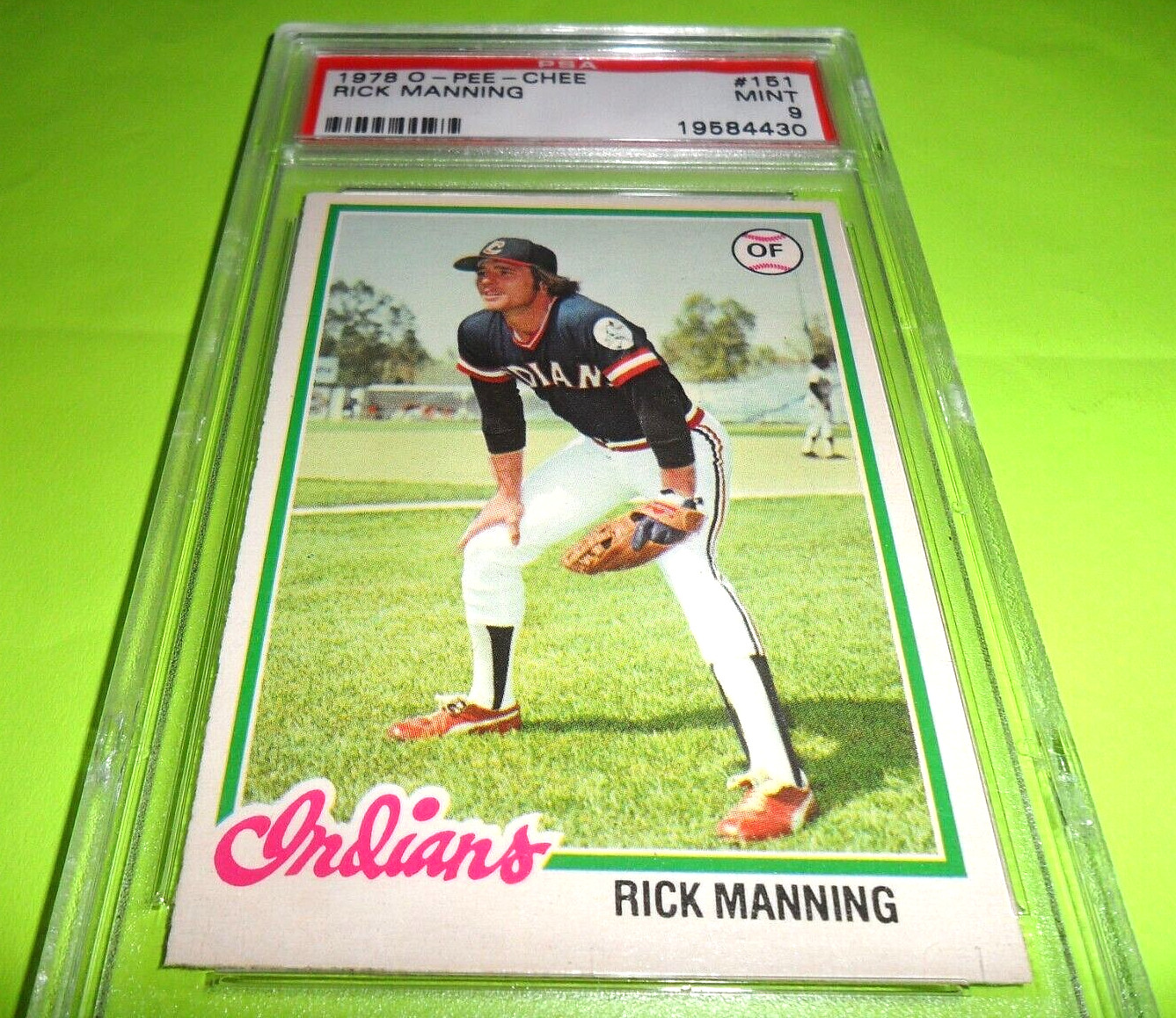 1978 O-Pee-Chee #151 Rick Manning Cleveland Indians MINT PSA 9