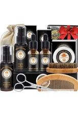 XIKEZAN Fathers Day Dad Gifts,Beard Kit for Men Grooming & Care w/Beard Conditio
