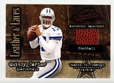 2002 Absolute Memorabilia Leather and Laces #LL28 Quincy Carter 16/500