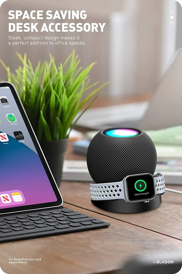 Soporte HomePod Mini, Antideslizante Compatible con Apple Watch y HomePod Mini Foto 2 de 4
