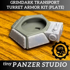 Turret Plate Armor for transport compatible with Warhammer 40k Chimera
