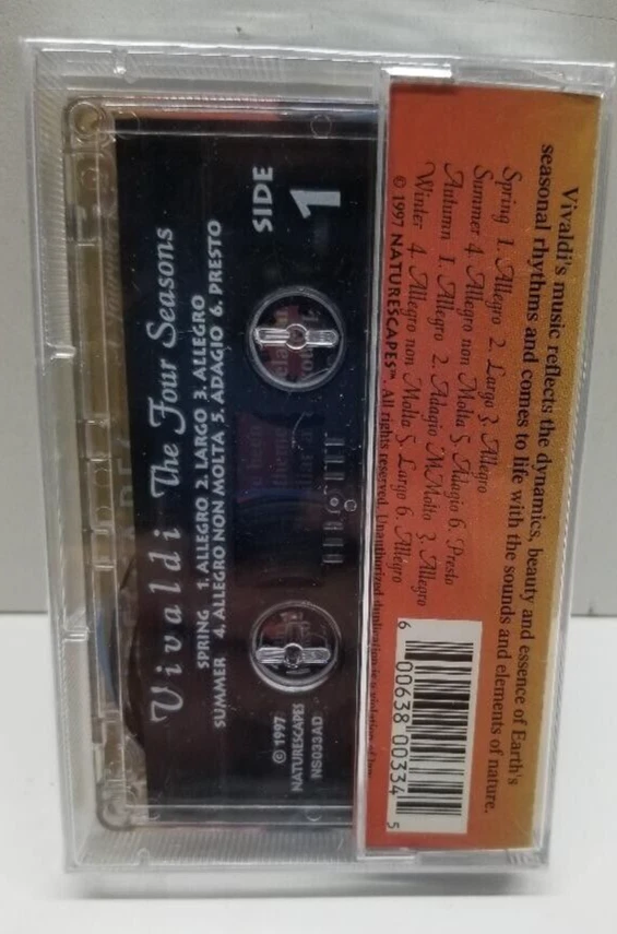 BRAND NEW Antonio Vivaldi THE FOUR SEASONS Naturescapes Cassette Tape - Image 2 of 2