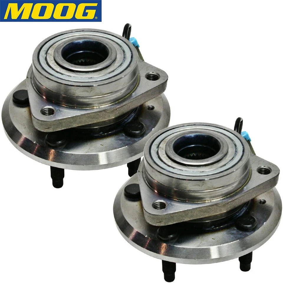 Par de cojinetes de cubo de rueda delantera Moog para 07-09 Chevy Equinox Pontiac Torrent XL-7 Foto 4 de 4