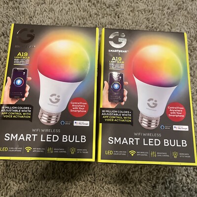 2) Smart gear Phone  Control WiFi Multicolor Smart LED Bulb New!! Check Details