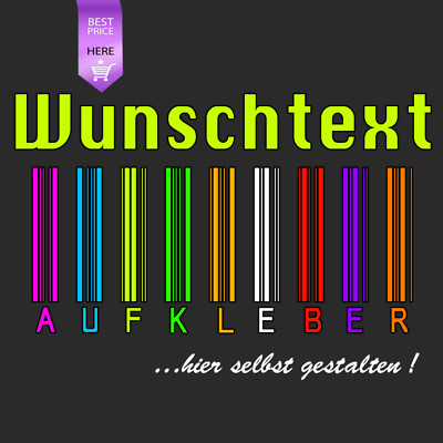 Aufkleber selbst gestalten Wunschtext personalisieren mit Vorschau Gestaltung