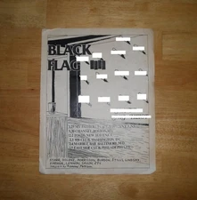 1983 Original Black Flag Tour Concert Poster Flyer Punk 11 x 8.5 Vintage 80s